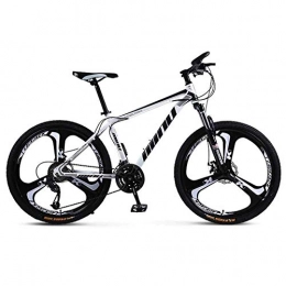 smzzz Mountain Bike smzzz Sports Outdoors Commuter City Road Bike Bicycle Mens' Mountain High-carbon Steel 30 Speed Steel Frame 24 Inches 3-Spoke Wheels Fully Adjustable Front Suspension Forks White 21speed