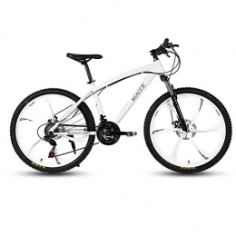 SOAR Bike SOAR Adult Mountain Bike Adult MTB Bicycle Road Bicycles Mountain Bike For Men And Women 24In Wheels Adjustable Speed Double Disc Brake (Color : White, Size : 21 speed)