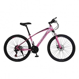 SOAR Mountain Bike SOAR Adult Mountain Bike Bicycle Mountain Bike Adult MTB Light Road Bicycles For Men And Women 26In Wheels Adjustable 21 Speed Double Disc Brake (Color : Pink, Size : 21 speed)