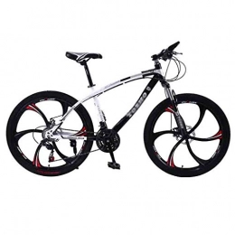 SOAR Bike SOAR Adult Mountain Bike Mountain Bike MTB Bicycle Adult Road Bicycles For Men And Women 24 / 26In Wheels Adjustable Speed Double Disc Brake (Color : Black-26in, Size : 30 Speed)