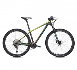BIKERISK Mountain Bike STRIKERpro 27.5 / 29 Inch Wheels Carbon fiber Mountain Bike 22 / 33 Speed MTB Bicycle Suspension Fork Mountain Bicycle(Black yellow), 22speed, 2915