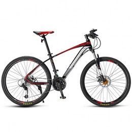  Mountain Bike Stylish 33 Speed Mountain Bike Adult Bicycles Dual Disc Brake Spoke Wheels Lightweight Aluminum Alloy Frame, Red