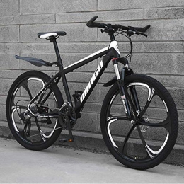  Mountain Bike Stylish Mountain Bike 21 Speeds Carbon Steel Frame Unisex Road Bike 24 / 26 Inch Wheels, Blue, 24inch