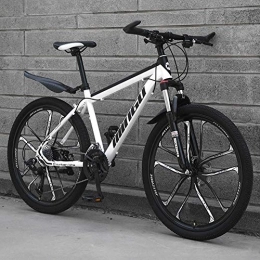  Bike Stylish Mountain Bike 27 Speeds Carbon Steel Frame Road Bike 24 / 26 Inch Wheels Unisex, White, 24inch