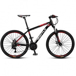  Mountain Bike Stylish Mountain Bike Bicycles 27 Speed Dual Disc Brake 26 Inch Spoke Wheels Bike, Red