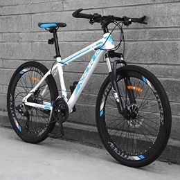  Mountain Bike Stylish Mountain Bike, Carbon Steel Frame Disc Brake 27-Speed Shiftable Bicycle Adult Outdoor Cross Country Bicycle, #C, 24inch