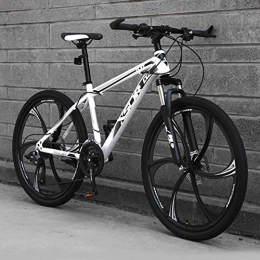  Mountain Bike Stylish Mountain Bike, Carbon Steel Frame Disc Brake 27-Speed Shiftable Bicycle Adult Outdoor Cross Country Bicycle, #E, 24inch