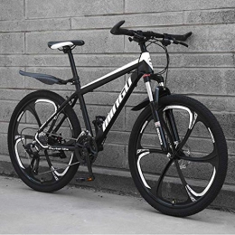  Mountain Bike Stylish Mountain Bike, Double Disc Off-Road Brake Racing Men And Women Outdoor Cross Country Bicycle 26 Inch / 30-Speed Shiftable Bicycle, Yellow, 24 INCH