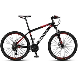  Mountain Bike Stylish Unisex's Bicycle Mountain Bike 27 Speed Front Suspension Disc Brakes Alloy Frame 26 Inch Wheel, Black