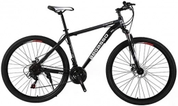 Suge Mountain Bike Suge 21-Speed Men's Mountain Bike Double Disc Brake 29 Inches All-Terrain City Bikes Adults Only Outdoor Cycling Hard Tail Front Suspension (Color : Black)