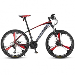 FXD Mountain Bike Bike Suspension Mountain Bike - Black And Blue, Black And Red 27-speed / 30-speed Suspension Mountain Bike Wheel Size 26 Inches Unisex Imitation Carbon Aluminum Frame