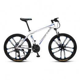 T-Day Mountain Bike T-Day Mountain Bike Adult Mountain Bike Carbon Steel Frame Bicycle 26 Inch Wheel Dual Disc Brakes 24 / 27-Speed Gears System Men MTB Bicycle(Size:27 Speed, Color:Blue)