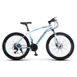 T-Day Bike T-Day Mountain Bike Mens Mountain Bike 26" Wheel 21 / 24 / 27-Speed High-carbon Steel Frame With Double Disc Brake And Lockable Suspension(Size:24 Speed, Color:White)