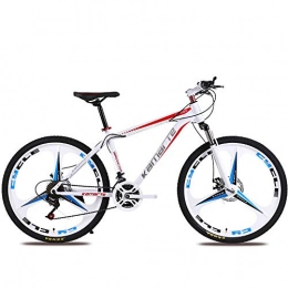 TATANE Bike TATANE Adult Mountain Bike, 24 / 26 Inch Disc Brakes, 21 / 24 / 27 Speed Student Cycling Bicycle, White, 26 inch 24 speed