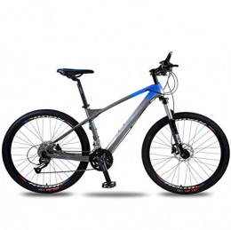 Tbagem-Yjr Bike Tbagem-Yjr 26 Inch Mountain Bike Adult Carbon Fiber Oil Dish Disc Brake Bicycle 27 Speed City Road Bicycle (Color : Gray blue)
