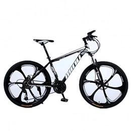 Tbagem-Yjr Mountain Bike Tbagem-Yjr 27 Speed Mountain Bikes, 26 Inch Wheel Double Disc Brake Damping Road Bicycle For Adult (Color : Black white)