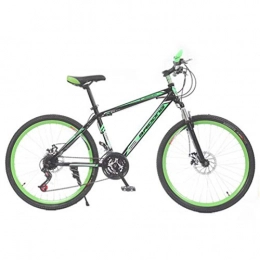 Tbagem-Yjr Mountain Bike Tbagem-Yjr City Mountain Bike 24 Inch 21 Speed Double Disc Brake Speed Road Bicycle Sports Leisure (Color : Black green)