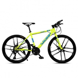 Tbagem-Yjr Bike Tbagem-Yjr City Mountain Bike, 26 Inch Wheel Off-road Variable Speed Bicycle Carbon Steel Frame (Color : Yellow, Size : 24 speed)