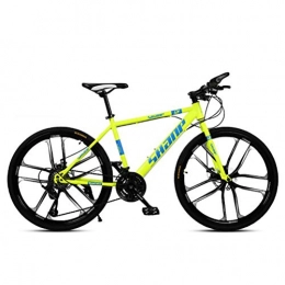 Tbagem-Yjr Mountain Bike Tbagem-Yjr City Mountain Bike, Off-road Variable Speed Bicycle Double Disc Brake For Adults (Color : Yellow, Size : 30 speed)