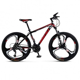 Tbagem-Yjr Mountain Bike Tbagem-Yjr Double disc brake Mountain Bike, 26 inch wheel city road bicycle for adults (Color : Black red, Size : 30 speed)