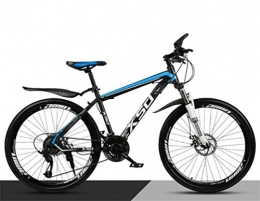 Tbagem-Yjr Mountain Bike Tbagem-Yjr Dual Suspension Mountain Bikes, 26 inch adult High Carbon Steel Variable Speed road Bicycle (Color : Black blue, Size : 24 speed)
