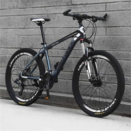 Tbagem-Yjr Bike Tbagem-Yjr Dual Suspension Mountain Bikes, 26 Inch High-carbon Steel City Off Road Bicycle (Color : Black ash, Size : 30 speed)