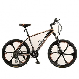 Tbagem-Yjr Mountain Bike Tbagem-Yjr Hard Mountain Bike, 30 Speed Boy Ravine Bike 26 Inch Wheel Freestyle City Road Bicycle (Color : Orange)