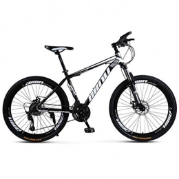Tbagem-Yjr Mountain Bike Tbagem-Yjr Hard Mountain Bikes, Freestyle City Road Bicycle Dual Disc Brake Bike 26 Inch Wheel (Color : Black white, Size : 27 speed)