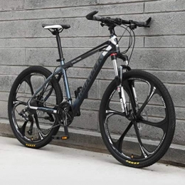 Tbagem-Yjr Bike Tbagem-Yjr High Carbon Steel Frame 26 Inch Adult Mountain Bike, Off-road Speed Bicycle (Color : Black ash, Size : 21 speed)