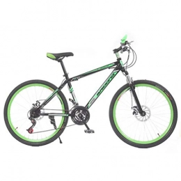 Tbagem-Yjr Bike Tbagem-Yjr Mountain Bike, 24 Inch 21 Speed Double Disc Brake Speed Bicycle Sports Leisure (Color : Black green)