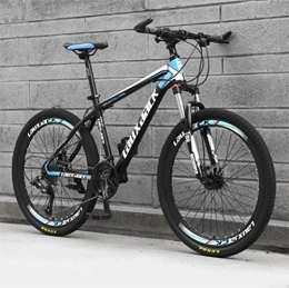 Tbagem-Yjr Bike Tbagem-Yjr Mountain Bike, 26 Inch Dual Suspension Sports Leisure City Road Bicycle (Color : Black blue, Size : 30 speed)