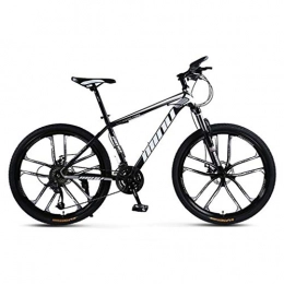 Tbagem-Yjr Bike Tbagem-Yjr Mountain Bike, 26 Inch Wheel High Carbon Steel Frame City Road Bicycle For Adults (Color : Black white, Size : 27 speed)