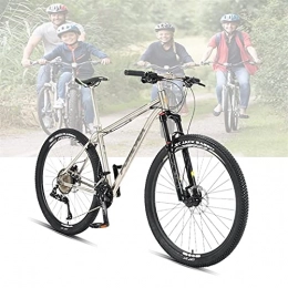 Tbagem-Yjr Bike Tbagem-Yjr Mountain Bike 27.5 Wheels Titanium Alloy Frame Road Bicycle Men's MTB 6 Speeds Hydraulic Disc Brake MTB Golden For Adult
