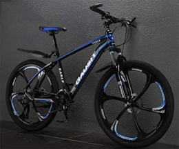 Tbagem-Yjr Mountain Bike Tbagem-Yjr Mountain Bike, Dual Suspension Disc Brakes City Road Bicycle 26 Inch Mens MTB (Color : Black blue, Size : 30 speed)