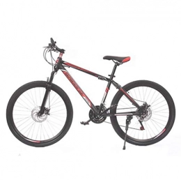 Tbagem-Yjr Mountain Bike Tbagem-Yjr Outdoor Travel Mountain Bike, 24 Inch 21 Speed City Road Bicycle Sports Leisure (Color : Black red)