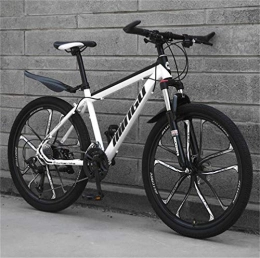 Tbagem-Yjr Bike Tbagem-Yjr Riding Damping Mountain Bike, City Road Bicycle - Dual Suspension Mens MTB (Color : White, Size : 21 Speed)