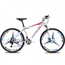 Tbagem-Yjr Mountain Bike Tbagem-Yjr Sports Leisure 24 Inch Dual Suspension Mountain Bikes, Commuter City Hardtail Bicycle Cycling (Color : White red, Size : 27 speed)