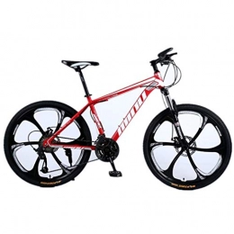 Tbagem-Yjr Bike Tbagem-Yjr Sports Leisure Bicycle, Adult Hard Mountain Bikes Dual Suspension 26 Inch Wheel (Color : Red white, Size : 27 speed)