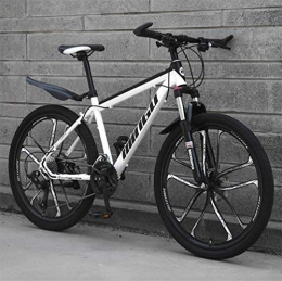 Tbagem-Yjr Bike Tbagem-Yjr Ten-knife Wheel Hardtail Mountain Bikes, Dual Suspension Mountain Bicycle Unisex (Color : White, Size : 27 Speed)