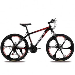 Tbagem-Yjr Mountain Bike Tbagem-Yjr Unisex Mountain Bikes, 24 Inch Wheel City Road Bicycle Cycling Mens MTB Variable Speed (Color : Black red, Size : 27 speed)