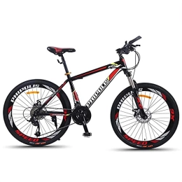 TBNB Mountain Bike TBNB 24 / 26inch Mountain Bike for Adult Men Women, Outdoor Cycling Road Bicycle, 21-30 Speed, Double Disc Brakes, Suspension Fork (Red 26inch / 21Speed)