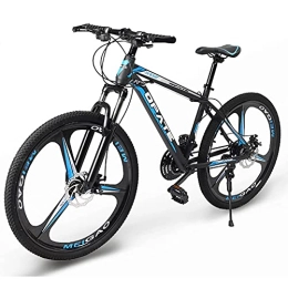 TBNB Bike TBNB 24 / 26inch Mountain Bike for Men Women, Adult Road Offroad City MTB Bicycles, Suspension Fork, 21-30 Speed, Dual Disc Brakes (Blue 26inch / 21Speed)