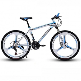 TBNB Bike TBNB 24 / 26inch Mountain Bikes for Adult Men Women, Road Bicycle, Suspension Forks and Disc Brakes, 21-30 Speeds Optional, Multi-Color (Blue 26inch / 21Speed)