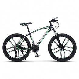TBNB Mountain Bike TBNB 26inch Adult Men's Mountain Bike, 21-Speed, Disc Brake, Road Bicycles, Suspension Fork, Racing Bike, Multiple Colors (Green 24inch / 30Speed)