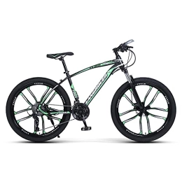 TBNB Mountain Bike TBNB 26inch Adult Men's Mountain Bike, 21-Speed, Disc Brake, Road Bicycles, Suspension Fork, Racing Bike, Multiple Colors (Green 26inch / 21Speed)
