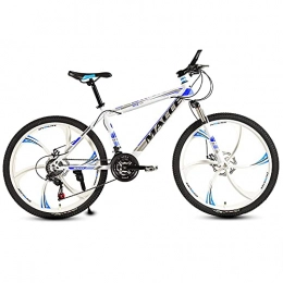 TBNB Bike TBNB 26inch Mountain Bike, 21-30 Speed Mountain Bicycles for Adults Youth MenWomen, Full Suspension Road Bike, Double Disc Brakes (White 24inch / 27 Speed)