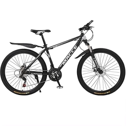 TBNB Bike TBNB Adult Outdoor Mountain Bikes, Men'S Road Bikes, Women'S Cruiser Bicycle, 21-30 Speeds, 26 / 24 Inches, Suspension Forks, Double Disc Brakes, MTB Bike (Black 24inch / 27Speed)
