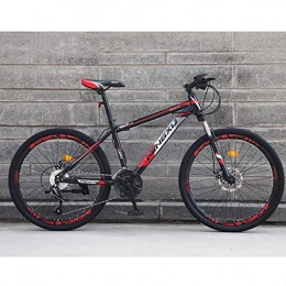 TBNB Bike TBNB Mountain Bike for Men / Women, 24 / 26inch Adult Outdoor Sports Road Bicycles, City Commuter Bikes, Disc Brakes and Suspension Forks (Red 26inch / 27Speed)