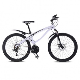 THENAGD Bike THENAGD Bicycles Men and Women Mountain Bikes, Speed Cross Country Damping Light Work Riding Adult Students Teenagers Adult Bicycles 24 inches The wind-breaking high knife is fresh and white