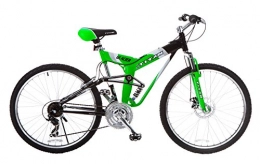 TITAN Men's Glacier-Pro Alloy Dual-Suspension All-Terrain Mountain Bicycle, Neon Green, 19"/One Size